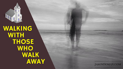 walking away from church